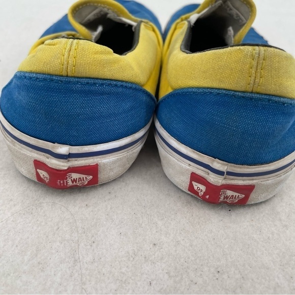 VANS OFF THE WALL Women/men Boyd Tech Blue Yellow Slip On Skate shoes M 7.5 -W 9 - Picture 7 of 9